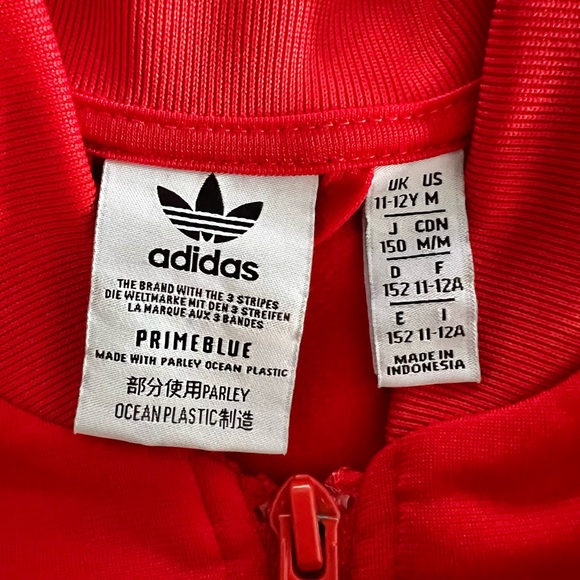 adidas Originals Adicolor Superstar Track Jacket in Red - 11/12 - Picture 4 of 8